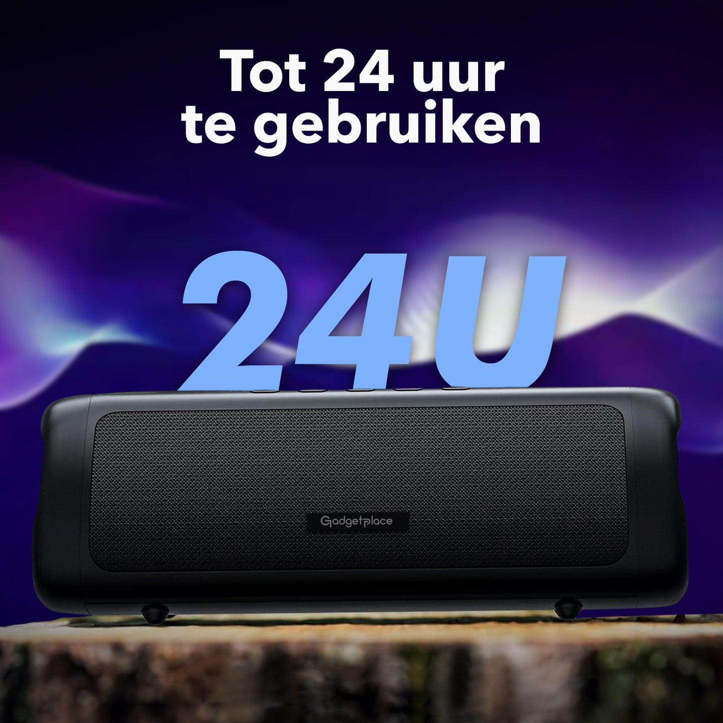 Gadgetplace Bluetooth Speaker Draadloos: Tot 24 uur Muziek - IPX5 Waterproof