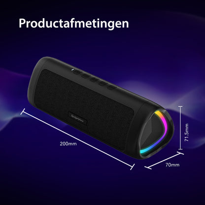 Gadgetplace Bluetooth Speaker Draadloos: Tot 24 uur Muziek - IPX5 Waterproof