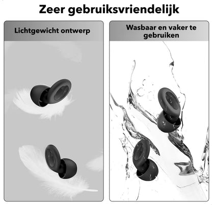 Vicon Slaapoordoppen met 4 Maten en Geluidsfilter:  Hoge Geluidsdemping - Herbruikbaar - Anti Snurk - Festival Oordopjes