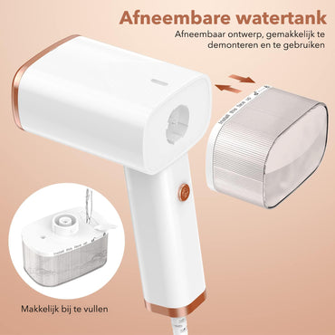 Cleanforce Kledingstomer met Afneembare watertank: Reisvriendelijk - 120ML