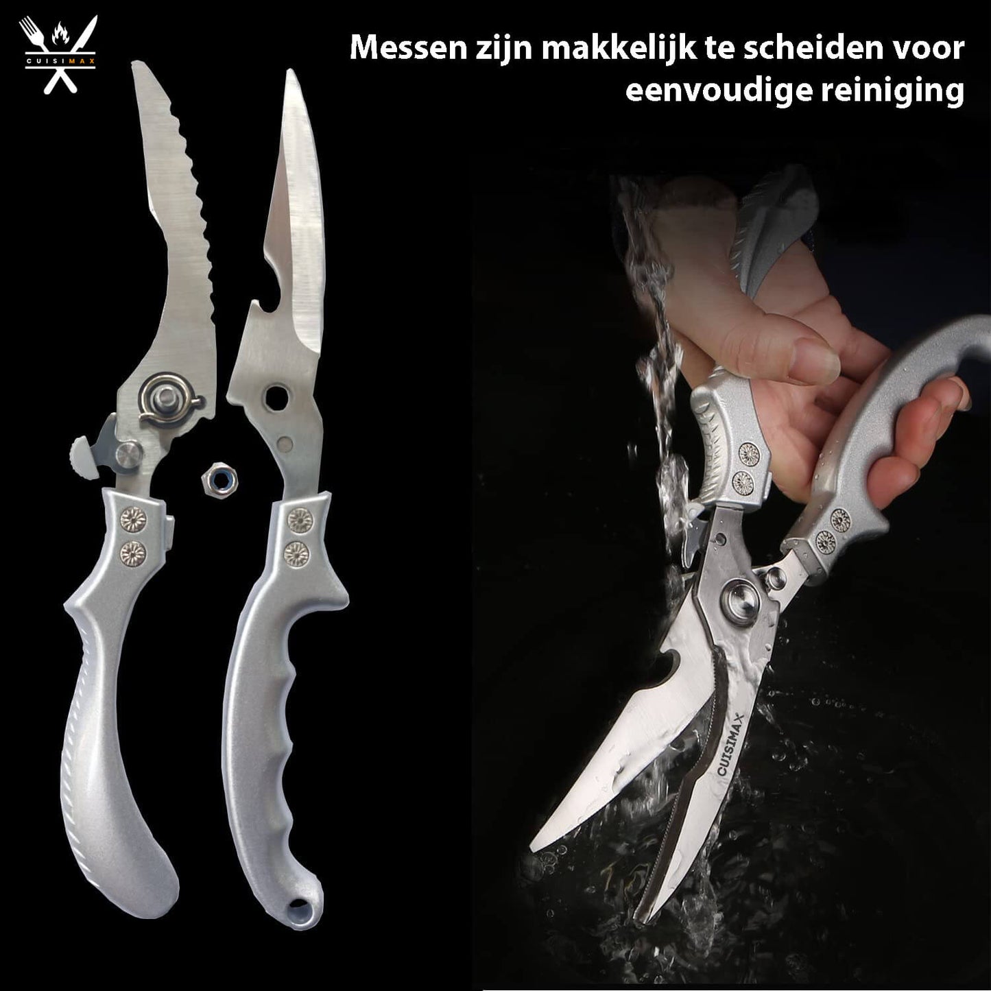 Cuisimax Professionele Vleesschaar: Inclusief Beschermhoes, voor Kip, Vlees & Vis - De Gatgetwinkel