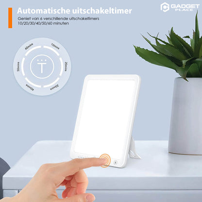 Daglichtlamp 10.000 Lux met Timer & Dimfunctie: Lichttherapie tegen Winterdepressie - De Gatgetwinkel