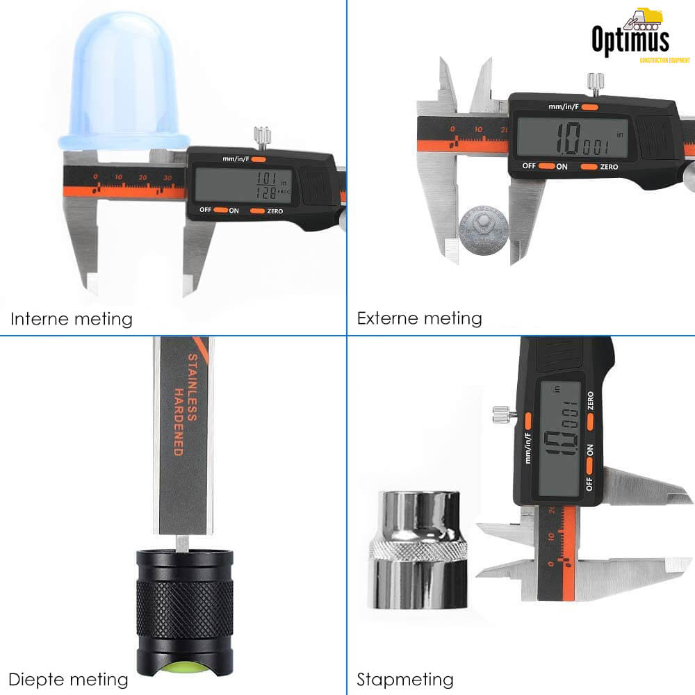 Professionele Digitale Schuifmaat: Inclusief Opbergcase - RVS - 150mm Meetbereik - De Gatgetwinkel