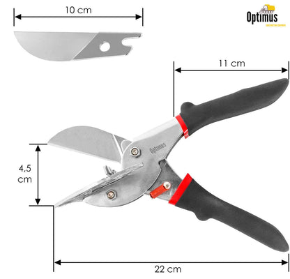 Professionele Plintenschaar: Verbeterd Model - RVS - 45°-135° Versteksnijder - De Gatgetwinkel