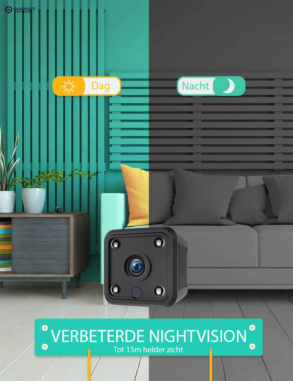 Spy Camera 1080P Full HD: Wifi en Night Vision - Inclusief 32GB SD kaart - Voor Binnen - De Gatgetwinkel