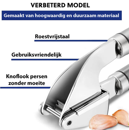 Cuisimax RVS Knoflookpers met Peller: Vaatwasserbestendig - De Gatgetwinkel