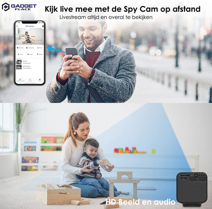 Gadgetplace Spy Camera Pro 1080P Full HD incl. 32GB SD kaart: Nightvision - Voor Binnen en Buiten