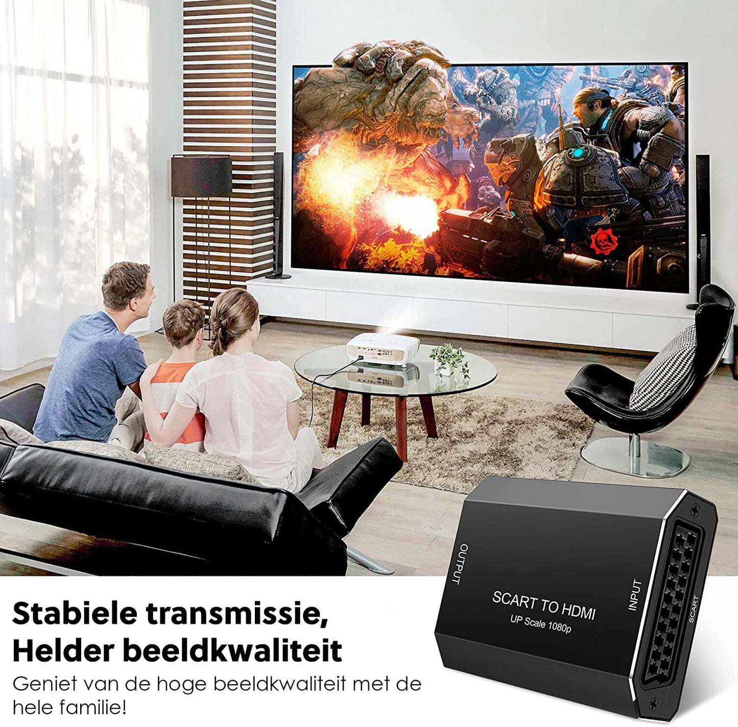 Gadgetplace Scart naar HDMI Converter: Staal Design, 1080P Adapter - De Gatgetwinkel